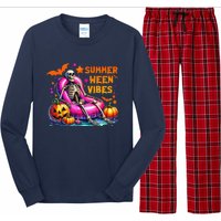 Halloween Summer Ween Vibes Summer Vacation Skeleton Float Long Sleeve Pajama Set