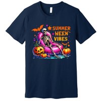 Halloween Summer Ween Vibes Summer Vacation Skeleton Float Premium T-Shirt