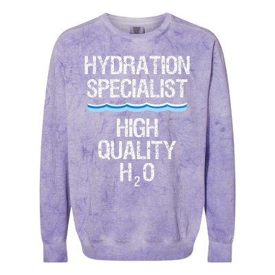 Hydration Specialist Waterboy Team Manager Colorblast Crewneck Sweatshirt