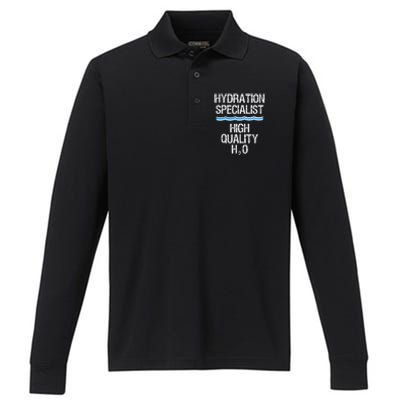 Hydration Specialist Waterboy Team Manager Performance Long Sleeve Polo