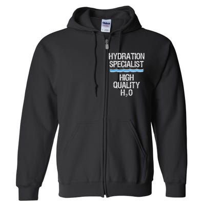 Hydration Specialist Waterboy Team Manager Full Zip Hoodie