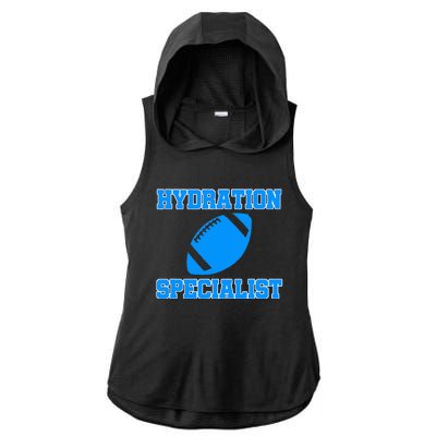 Hydration Specialist Waterboy Football Team Manager Ladies PosiCharge Tri-Blend Wicking Draft Hoodie Tank