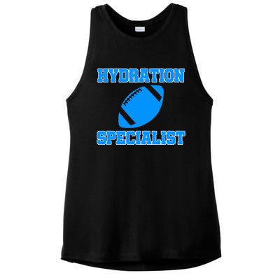 Hydration Specialist Waterboy Football Team Manager Ladies PosiCharge Tri-Blend Wicking Tank