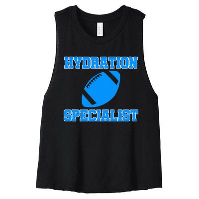 Hydration Specialist Waterboy Football Team Manager Women's Racerback Cropped Tank