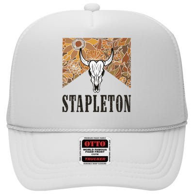 Howdy S.T.A.P.L.E.T.O.N Western Punchy Cowboy Style High Crown Mesh Back Trucker Hat