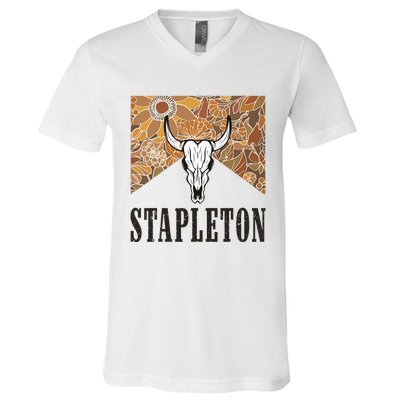 Howdy S.T.A.P.L.E.T.O.N Western Punchy Cowboy Style V-Neck T-Shirt