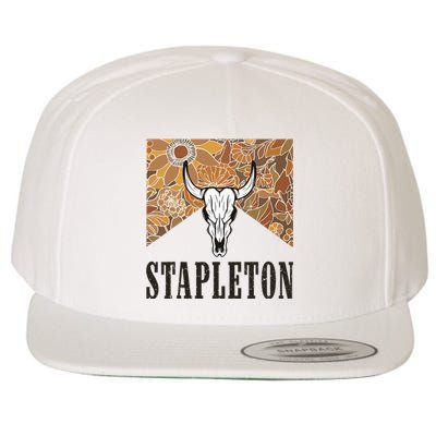 Howdy S.T.A.P.L.E.T.O.N Western Punchy Cowboy Style Wool Snapback Cap