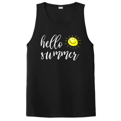 Hello Summer With Happy Sun For Summer Vacation & Holidays PosiCharge Competitor Tank