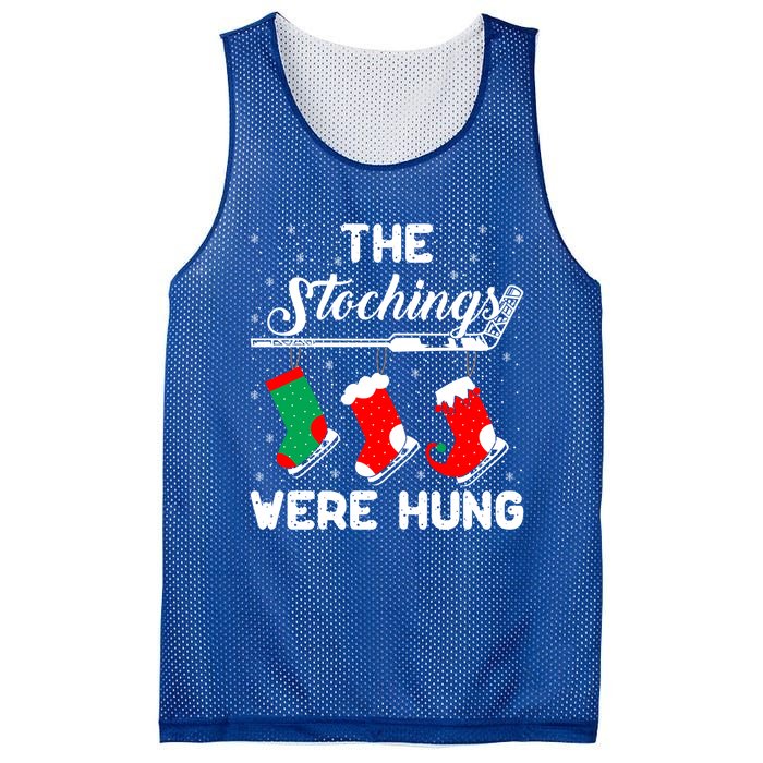 Hockey Sticks Were Hung Santa Ice Hockey Game Lover Xmas Funny Gift Mesh Reversible Basketball Jersey Tank