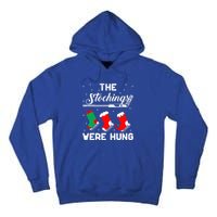 Hockey Sticks Were Hung Santa Ice Hockey Game Lover Xmas Funny Gift Tall Hoodie