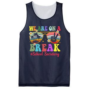 Hello Summer We Are On A Break School Secretary Summer Break Mesh Reversible Basketball Jersey Tank