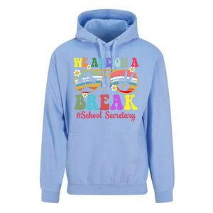 Hello Summer We Are On A Break School Secretary Summer Break Unisex Surf Hoodie