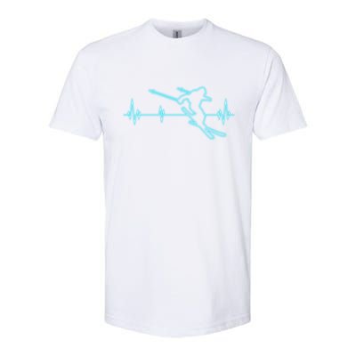 Heartbeat Skiing Winter Ski Is Funny And Cool Gift For Skier Softstyle CVC T-Shirt