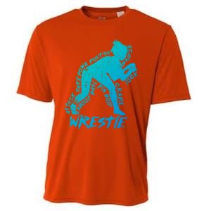 High School Wrestling Mom Dad Gift Wrestling Gift Cooling Performance Crew T-Shirt