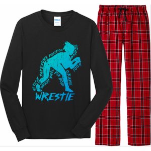 High School Wrestling Mom Dad Gift Wrestling Gift Long Sleeve Pajama Set