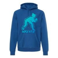 High School Wrestling Mom Dad Gift Wrestling Gift Premium Hoodie