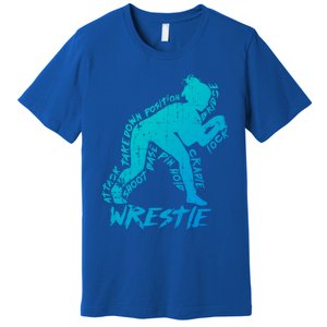 High School Wrestling Mom Dad Gift Wrestling Gift Premium T-Shirt