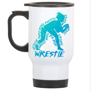 High School Wrestling Mom Dad Gift Wrestling Gift Stainless Steel Travel Mug