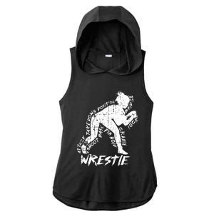 High School Wrestling Mom Dad Gift for Wrestling  Ladies PosiCharge Tri-Blend Wicking Draft Hoodie Tank