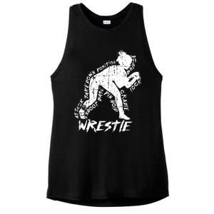 High School Wrestling Mom Dad Gift for Wrestling  Ladies PosiCharge Tri-Blend Wicking Tank