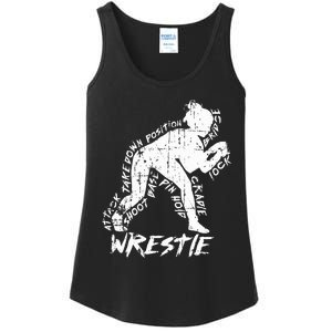 High School Wrestling Mom Dad Gift for Wrestling  Ladies Essential Tank