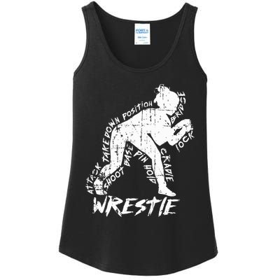 High School Wrestling Mom Dad Gift for Wrestling  Ladies Essential Tank