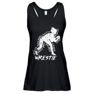 High School Wrestling Mom Dad Gift for Wrestling  Ladies Essential Flowy Tank