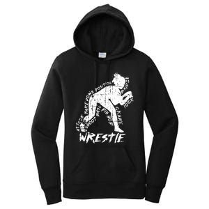 High School Wrestling Mom Dad Gift for Wrestling  Women's Pullover Hoodie