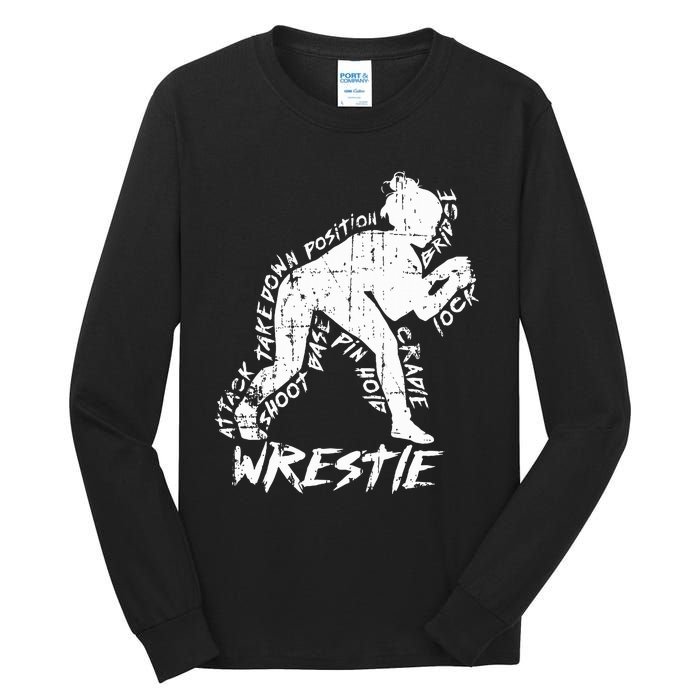 High School Wrestling Mom Dad Gift for Wrestling  Tall Long Sleeve T-Shirt