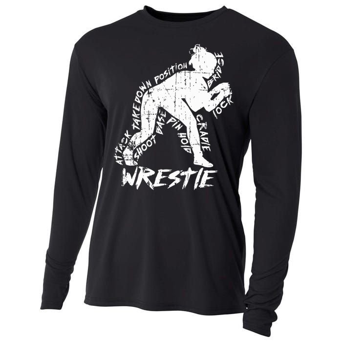 High School Wrestling Mom Dad Gift for Wrestling  Cooling Performance Long Sleeve Crew