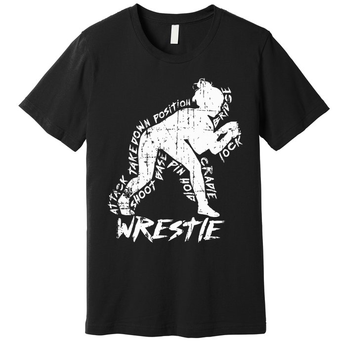 High School Wrestling Mom Dad Gift for Wrestling  Premium T-Shirt