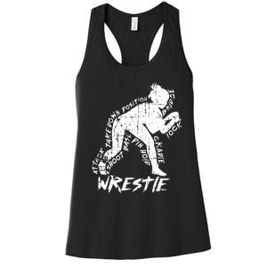 High School Wrestling Mom Dad Gift for Wrestling  Women's Racerback Tank