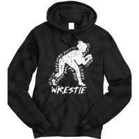 High School Wrestling Mom Dad Gift for Wrestling  Tie Dye Hoodie