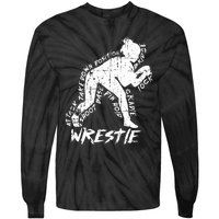 High School Wrestling Mom Dad Gift for Wrestling  Tie-Dye Long Sleeve Shirt