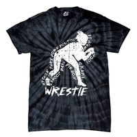 High School Wrestling Mom Dad Gift for Wrestling  Tie-Dye T-Shirt