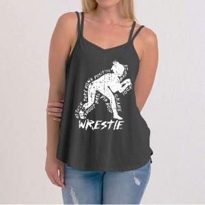 High School Wrestling Mom Dad Gift for Wrestling  Women's Strappy Tank