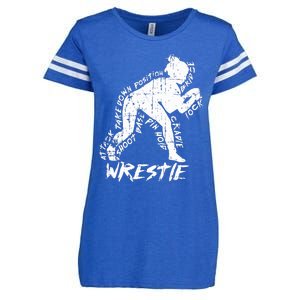 High School Wrestling Mom Dad Gift for Wrestling  Enza Ladies Jersey Football T-Shirt