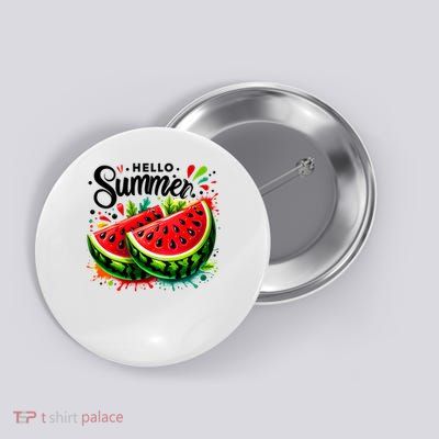 Hello Summer Watermelon Sublimation Button