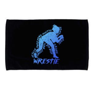 High School Wrestling Mom Dad Gift Wrestling Gift Microfiber Hand Towel