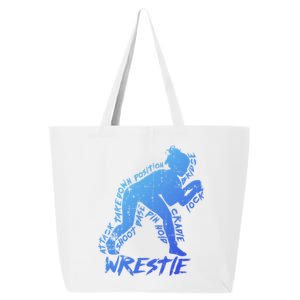 High School Wrestling Mom Dad Gift Wrestling Gift 25L Jumbo Tote