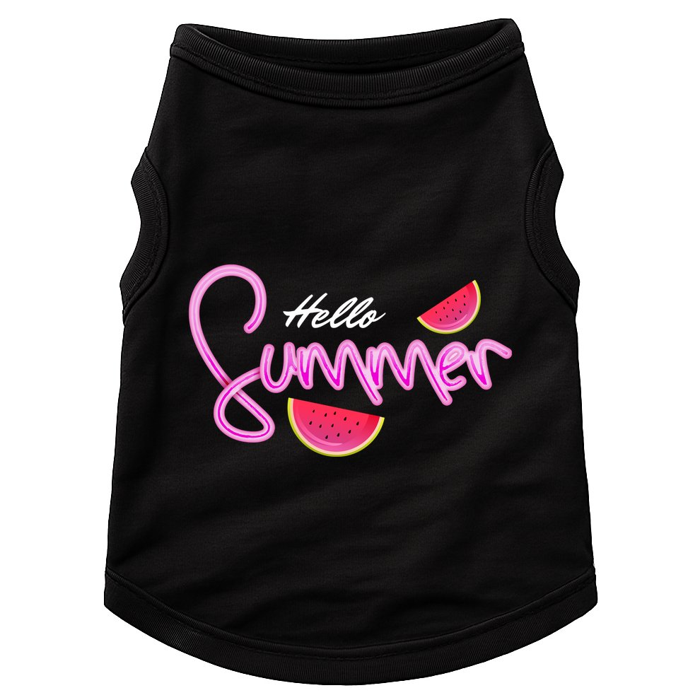 Hello Summer Watermelon Retro Doggie Tank