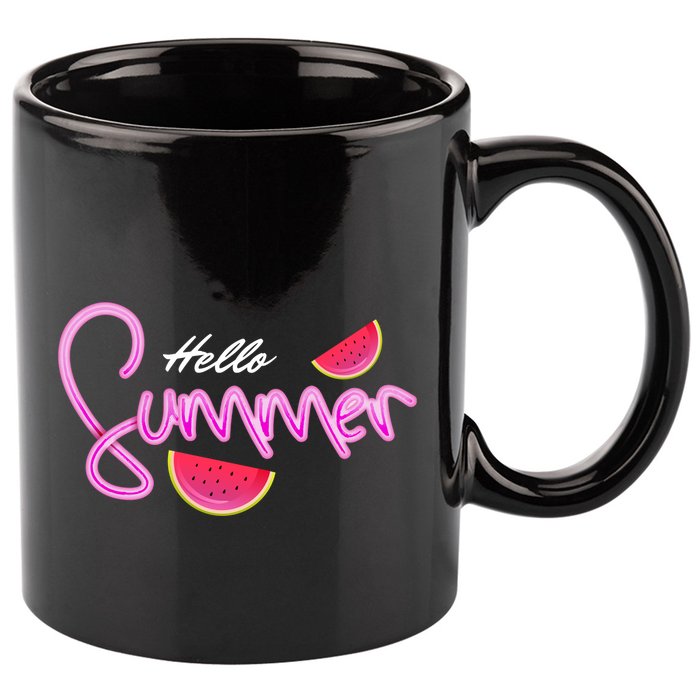 Hello Summer Watermelon Retro 11oz C Handle Ceramic Mug