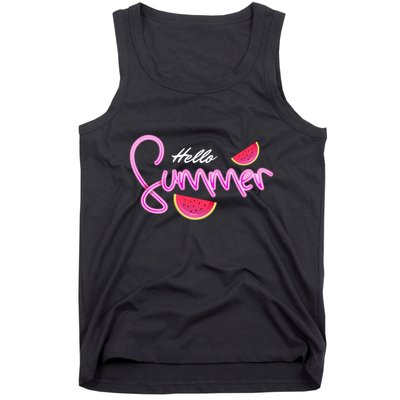 Hello Summer Watermelon Retro Tank Top
