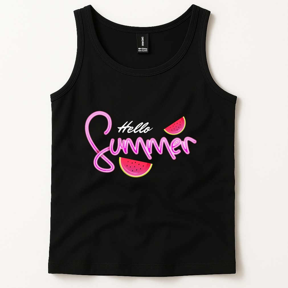 Hello Summer Watermelon Retro Tank Top