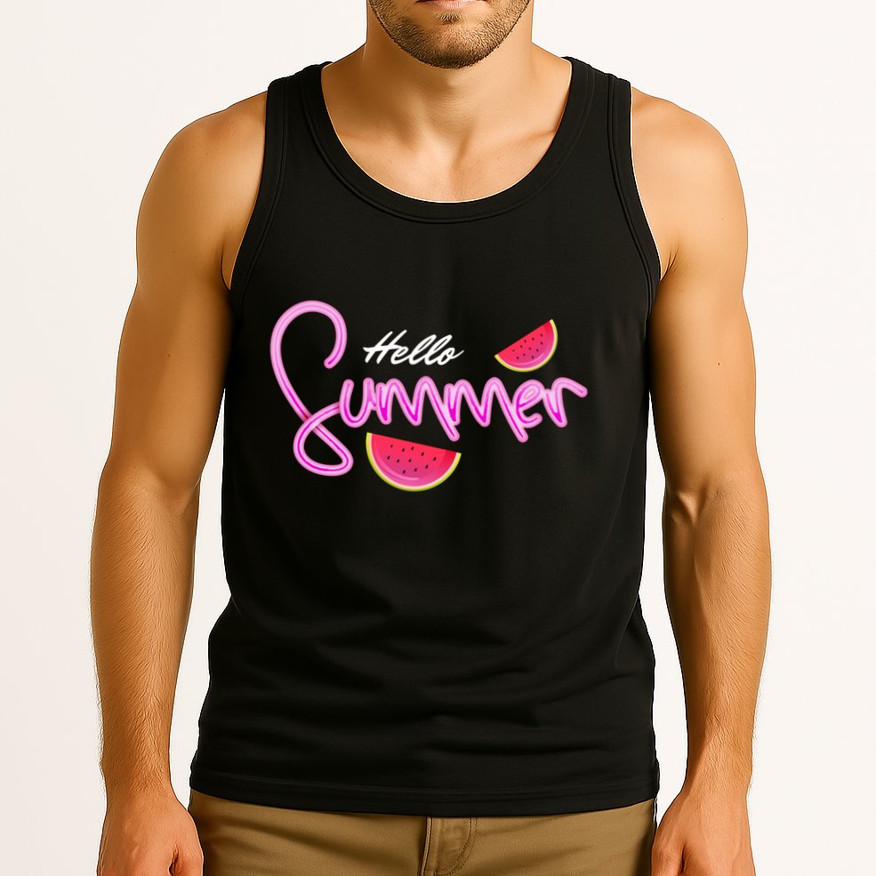 Hello Summer Watermelon Retro Tank Top