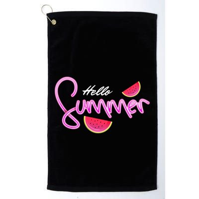 Hello Summer Watermelon Retro Golf Towel