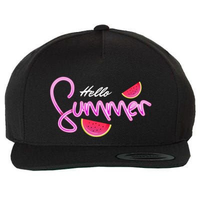 Hello Summer Watermelon Retro Wool Snapback Cap