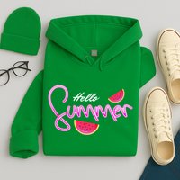 Hello Summer Watermelon Retro Hoodie