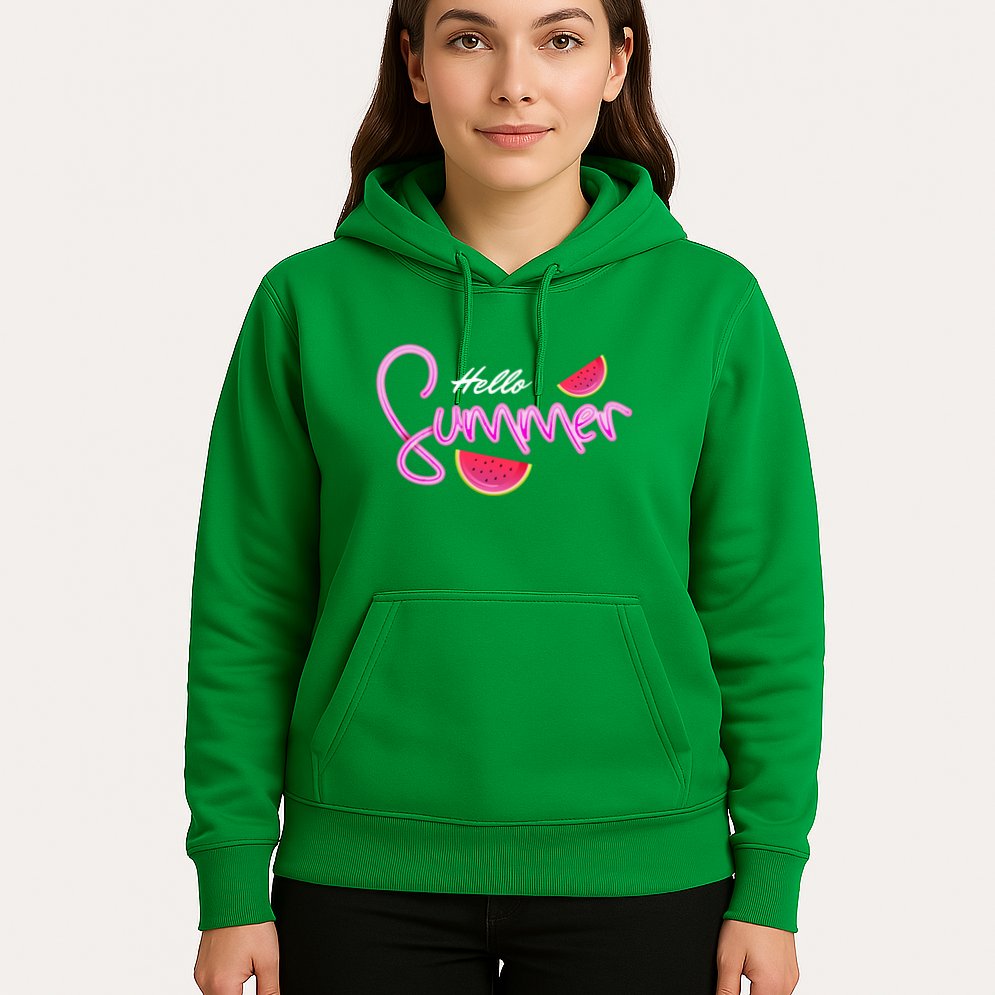 Hello Summer Watermelon Retro Hoodie