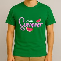 Hello Summer Watermelon Retro T-Shirt